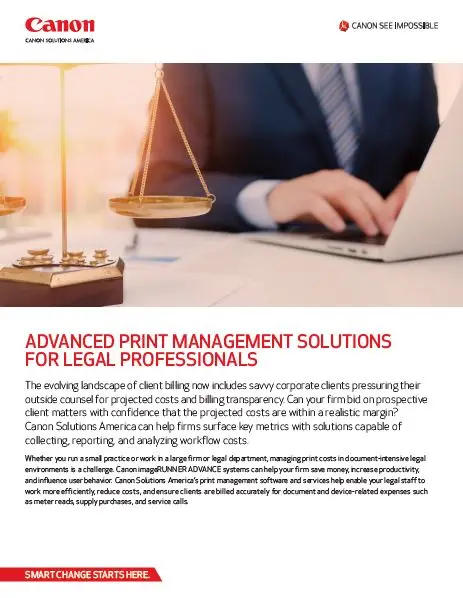 Canon, Print Management Solutions, Legal, Owens Business Machines
