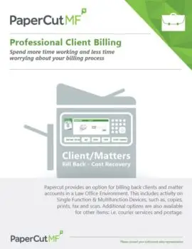 Papercut, Mf, Professional Client Billing, Owens Business Machines